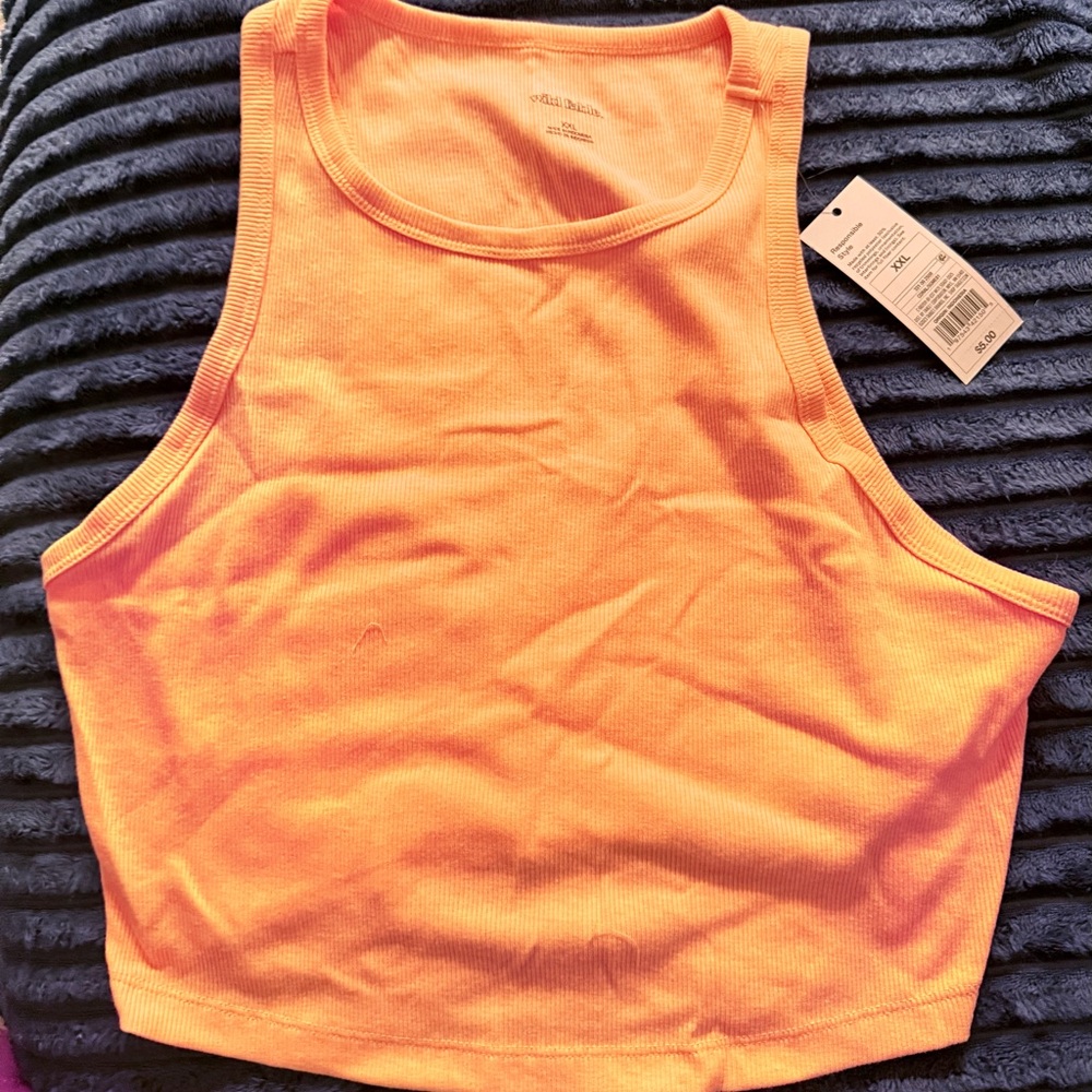Wild Fable Peach Ribbed Tank Top - Picture 2 of 5